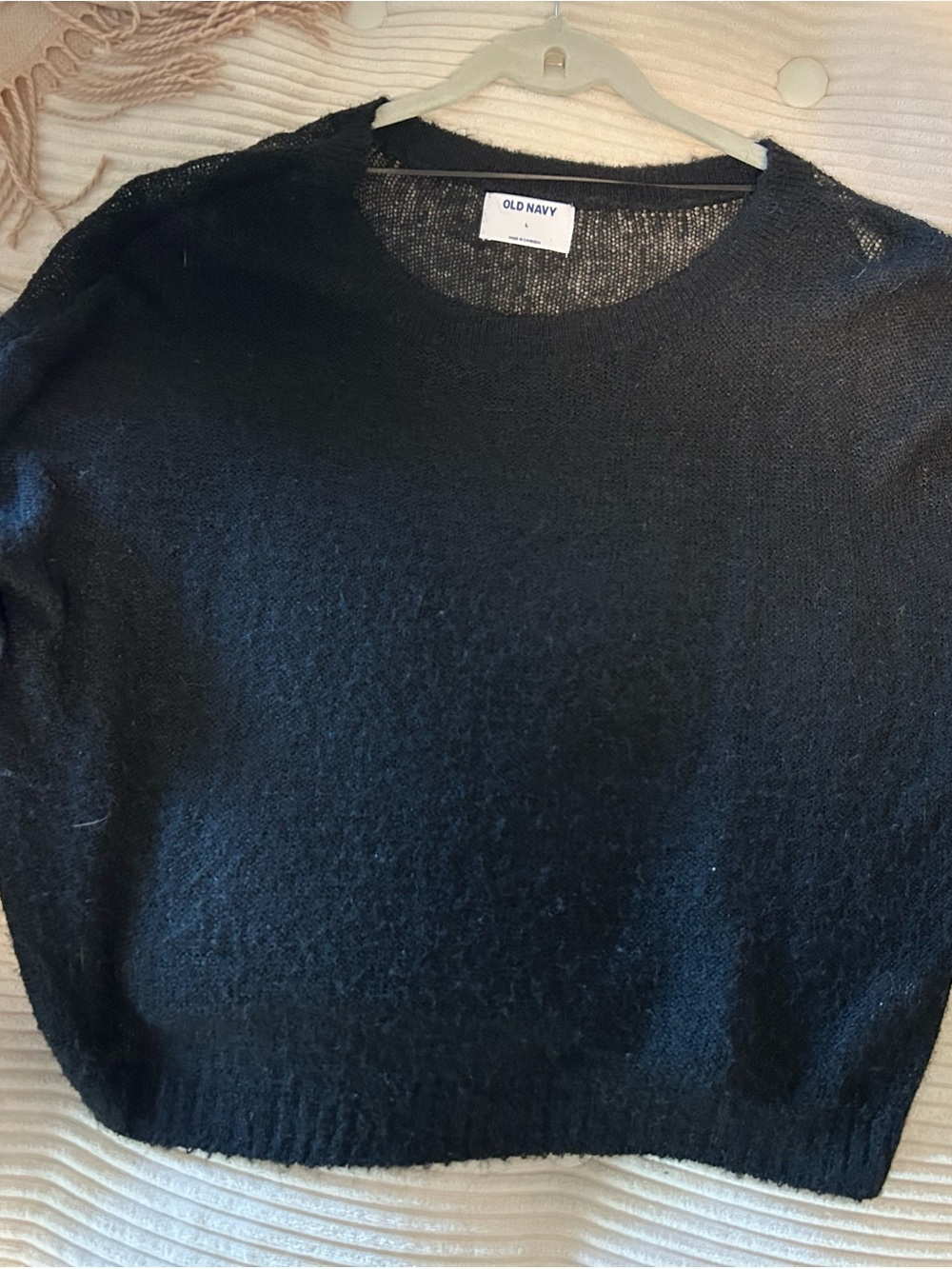 Old Navy Sheer Black Lightweight Sweater